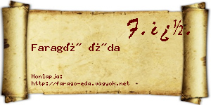 Faragó Éda névjegykártya
